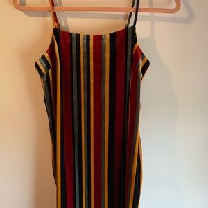 Velvet striped Mini Dress